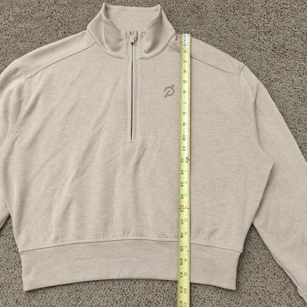 TravisMathew Peloton Womens Quarter Zip Pullover Beige A42491 Small Heathered - Picture 3 of 14